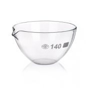 Basin Evaporating Flat Bottom with Spout 600mL  Capacity 140mm Diameter