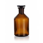 Simax Reagent Glass Bottle Narrow Mouth Amber 250ml