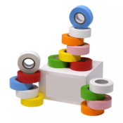 SLS Select 3/4 inch Wide x 500 inch Assorted (2x Blue 2x Green 2x Orange 2x Pink 2x Red 4x White 2x