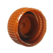 Thermo Scientific Screw Cap with O-ring Amber E-Beam Sterile cap only no tube