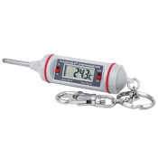 Traceable Digital Pocket Thermometer with Calibration; 302Deg F; Mini Key Chain