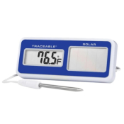 Traceable Solar-Powered Digital Thermometer with Calibration; 1 External Probe