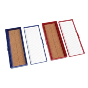 Plastic box for 50 microscope slides (blue colour)