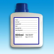 Sample Bottles Sodium Thiosulfate Dosed 180mg/L Sterile Blue Cap 500ml