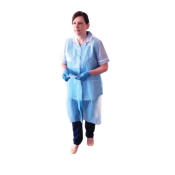 Apron Biodeg. Disposable Blue