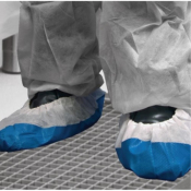 Blue and White Overshoes