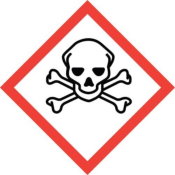 GHS-CLP Pictogram Labels Acutely Toxic Substances (GHSO6) 120 Labels