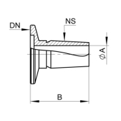 Welch Kf16 Flange - Dn10 Hose Nozzle Stainless Steel