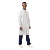 V-Neck Polycotton Lab Coat - Mens - 100cm/40in - Medium