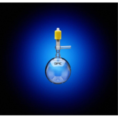J Young Sample Flask With O-ring Tap And Plain Arm