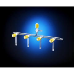 J Young General Purpose Single Bank Vacuum Manifold With JY High Performance Valves And Vacuum Gauge