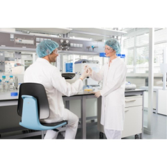 Bimos Labsit 4 Chair PU-foam with Stop and Go Castors Foot Ring Polyamide Base