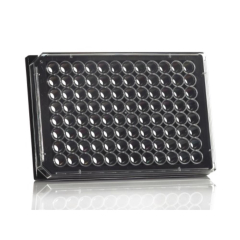 Azenta Life Sciences 96 Well Imaging Microplate Visionplate Clear 190 uL Flat Base Black Frame