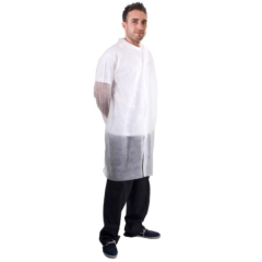 Non-Woven Lab Coat With Velcro