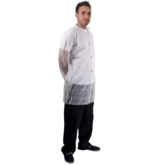 Non-Woven Lab Coat With Poppers