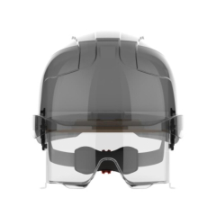JSP EVO VISTAlens Safety Helmet with Integrated Eyewear - Vented - White Helmet