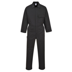 Black Standard Poly Cotton Coverall 65% Polyester 35% Cotton