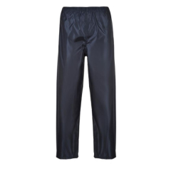 Navy Adult Rain Trousers 100% Polyester PVC Coated