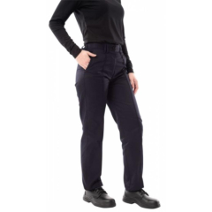Ladies French Navy Polyester Cotton Work Trousers Regular Leg