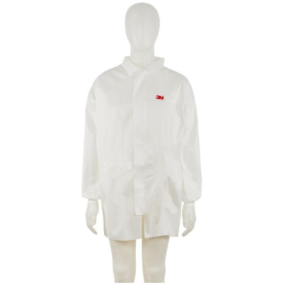 4440 Lab Coat+Zip White Size S