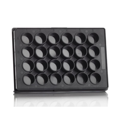 Azenta Life Sciences 24 Well Solid Bottom Assay Plate Black Polystyrene Microplate