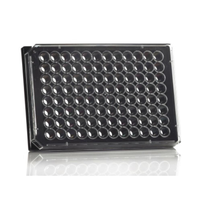 Azenta Life Sciences 96 Well Imaging Microplate Visionplate Clear 190 uL Flat Base Black Frame Tissu