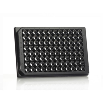 Azenta Life Sciences 96 Well Imaging Microplate Visionplate Clear 190 uL Flat Base Black Frame Steri
