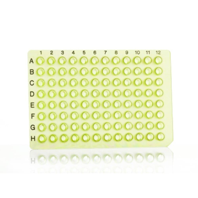 Azenta Life Sciences 48 Well PCR Plate Segment Non-Skirted Yellow H12 Cut Corner