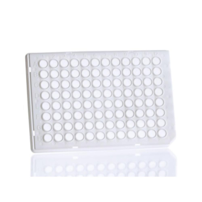 Azenta Life Sciences 96 Well PCR Plate Semi-Skirted Roche Style Low Profile H12 Cut Corner White wit
