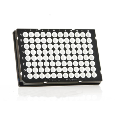 Azenta Life Sciences FrameStar 96 Well PCR Plate Skirted Low Profile Black Frame White Wells H1 Cut