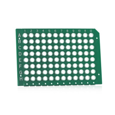 Azenta Life Sciences Break-A-Way 96 Well PCR Plate Breakable Vertically Semi-Skirted Green Frame Cle