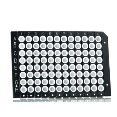 Azenta Life Sciences Break-A-Way 96 Well PCR Plate Breakable Vertically Semi-Skirted Black Frame Whi