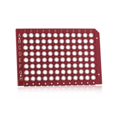 Azenta Life Sciences Break-A-Way 96 Well PCR Plate Breakable Vertically Semi-Skirted Low Profile Red