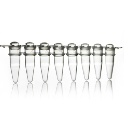 Azenta Life Sciences 0.2mL 8-Well PCR Tube Strips with Domed Strip Caps Clear