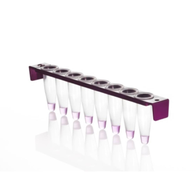 Azenta Life Sciences 0.2mL 8-Well PCR Tube Strips with PC Frame with Flat Strip Caps Clear Wells Pur