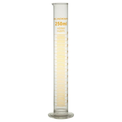 Academy Cylinder 10mL Capacity; 0.2mL Graduations and Spout; tolerance 0.2mL
