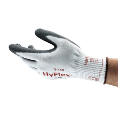 Ansell HyFlex 11-735 Breathable Cut Resistant Safety Gloves Size 7 S White Black