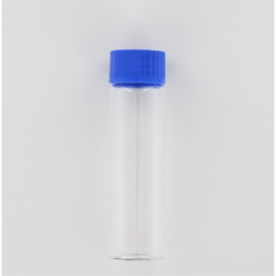 Aurora Scientific 40mL Clear Glass (Borosilicate) Bottle  with Blue Polypropylene Cap  with Septum D