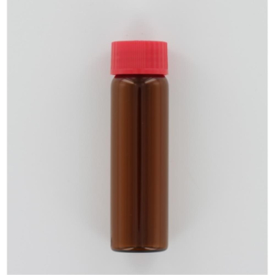 Aurora Scientific 40mL Amber Glass (Borosilicate) Bottle  with Red Polypropylene Cap  with Septum Do