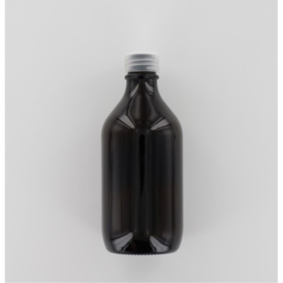 Aurora Scientific 500mL Amber Glass (Type 3 - Soda Lime) Bottle  with Natural Polypropylene Cap  wit