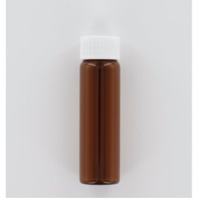 Aurora Scientific 40mL Amber Glass (Borosilicate) Bottle  with White Polypropylene Cap  with Septum