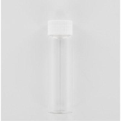 Aurora Scientific 40mL Clear Glass (Borosilicate) Bottle  with White Polypropylene Cap  with Septum