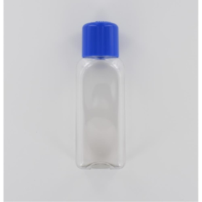 Aurora Scientific 350mL Clear PET (Polyethylene) Bottle  with Blue Polypropylene Cap Dosed with Sodi