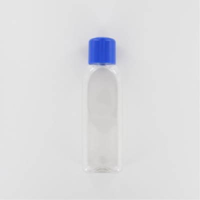 Aurora Scientific 500mL Clear PET (Polyethylene) Bottle  with Blue Polypropylene Cap