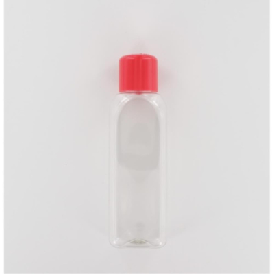 Aurora Scientific 500mL Clear PET (Polyethylene) Bottle  with Red Polypropylene Cap Dosed with Sodiu