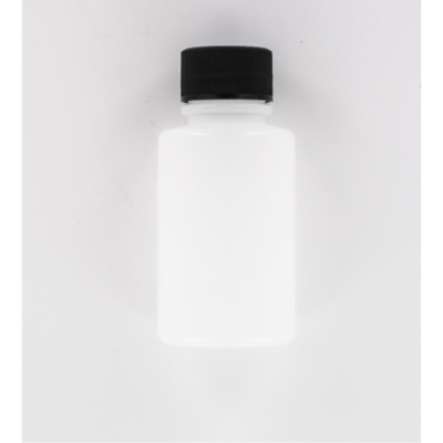 Aurora Scientific 125mL Natural HDPE (High Density PolyEthelyne) Bottle  with Black Polypropylene Ca