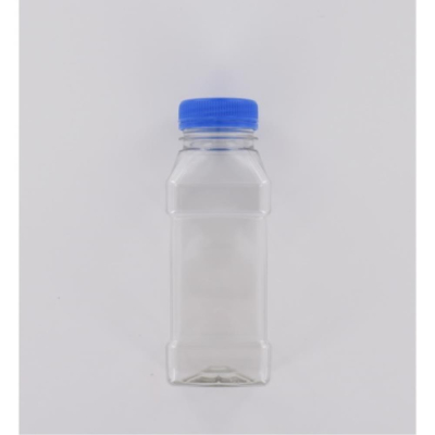 Aurora Scientific 250mL Clear PET (Polyethylene) Bottle  with Blue HDPE Cap Dosed with Nitrogen