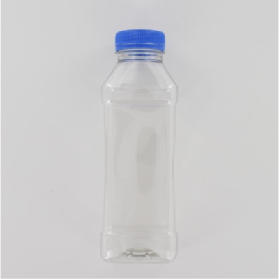 Aurora Scientific 500mL Clear PET (Polyethylene) Bottle  with Blue HDPE Cap Dosed with Nitrogen