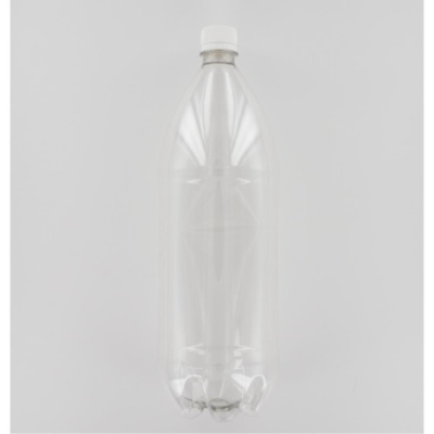 Aurora Scientific 1000mL Clear PET (Polyethylene) Bottle  with White Polypropylene Cap