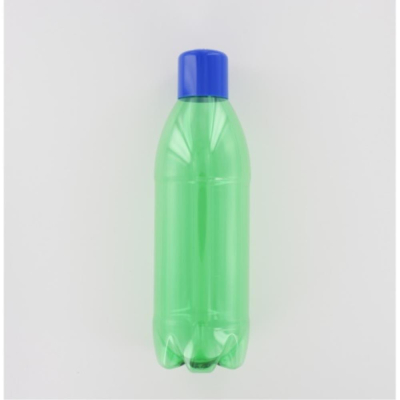 Aurora Scientific 1000mL Green PET (Polyethylene) Bottle  with Blue Polypropylene Cap  - Irradiated
